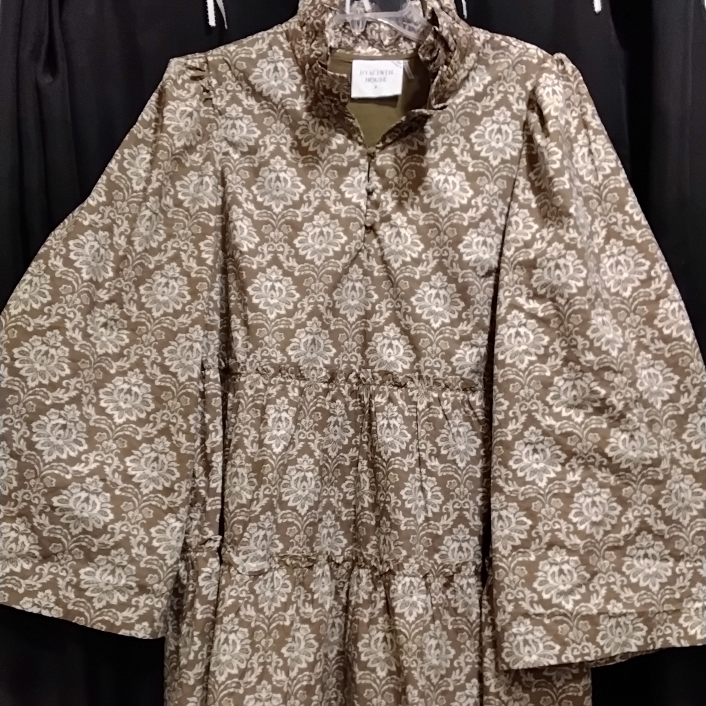 Hyacinth House (Tuckernuck) Brown And Cream Floral Mini Dress